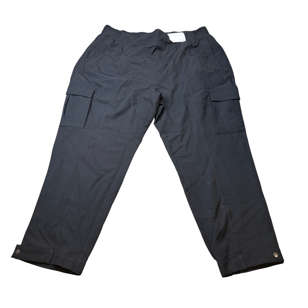 MSRP $64 Stylus Womens 1X Black Cargo Jogger Pants